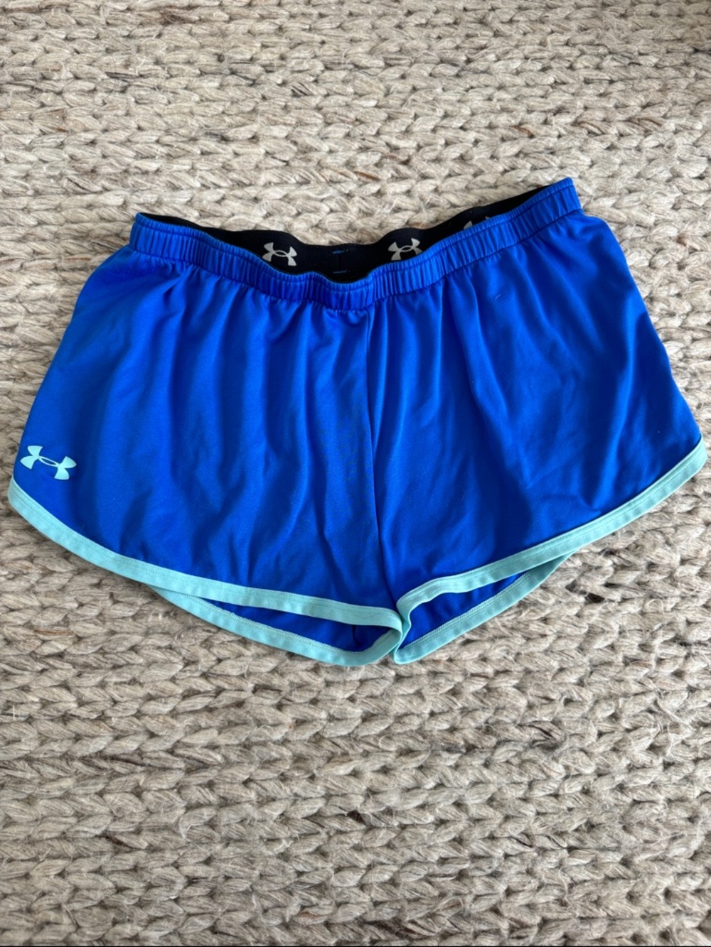 Under Armour Royal Blue Women's Athletic Shorts with Mint Trim